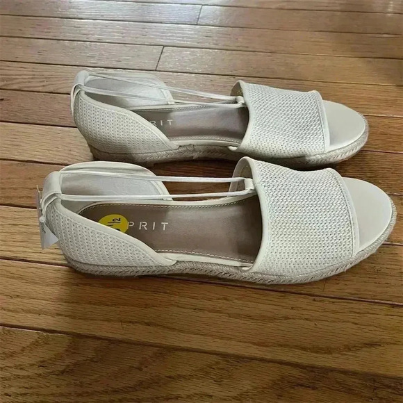 Esprit Women's Espadrille Sandals Cream Open Toe Size 9.5 Casual Summer - Picture 2 of 7